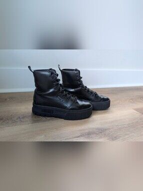 PUMA x Dua Lipa Mayze Platform Boots in Black  388611-01 size 7